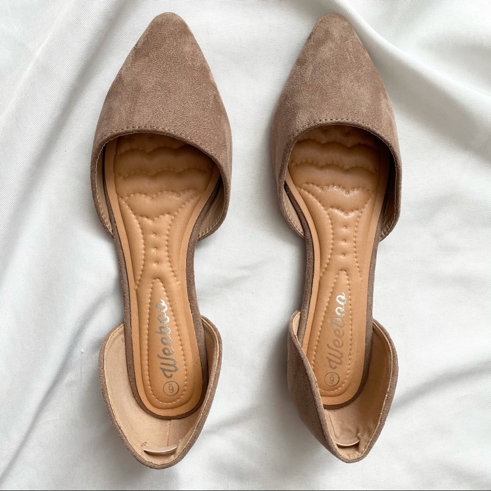 Weeboo Velvet Pink D’Orsay Flats - Picture 2 of 5